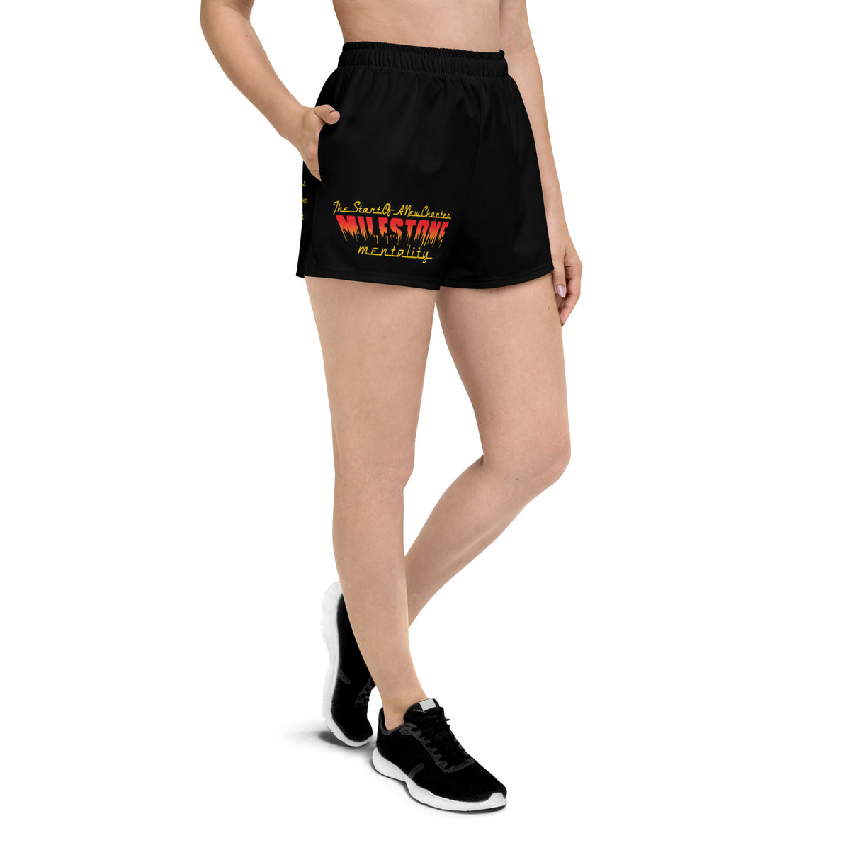 Women’s Black Fire Set Recycled Athletic Shorts