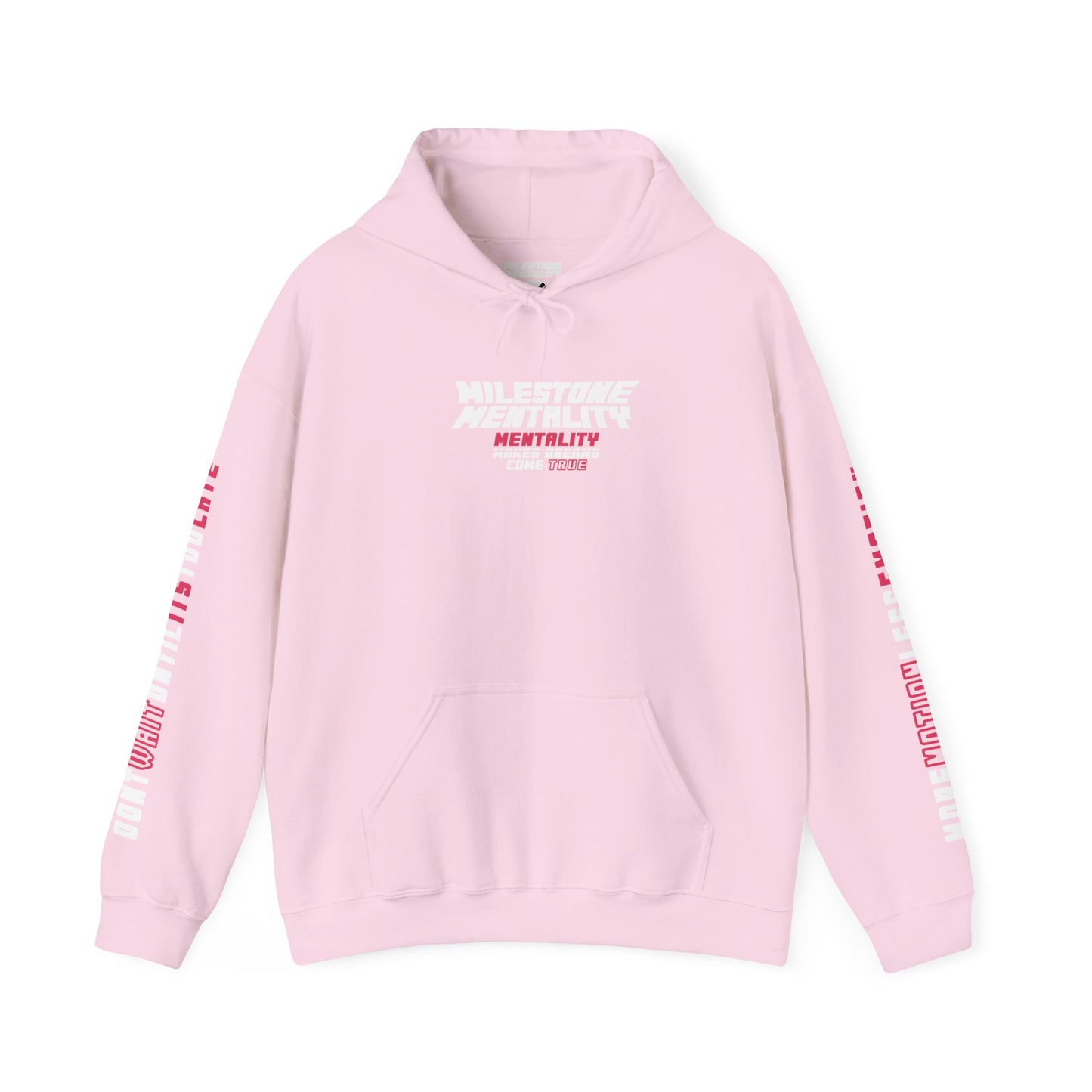 PINK Lettered "Checklist" Heavy Blend™ Hooded Sweatshirt