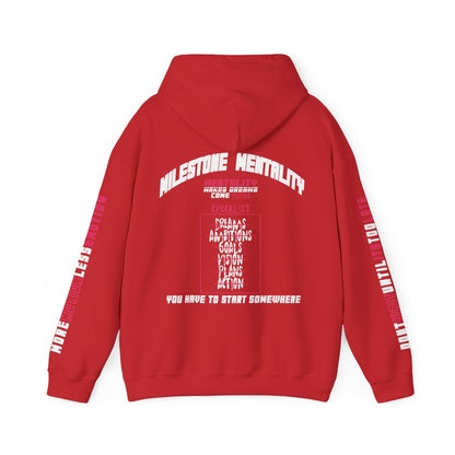 PINK Lettered "Checklist" Heavy Blend™ Hooded Sweatshirt