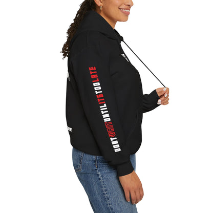 RED Lettered "Checklist" Heavy Blend™ Hooded Sweatshirt