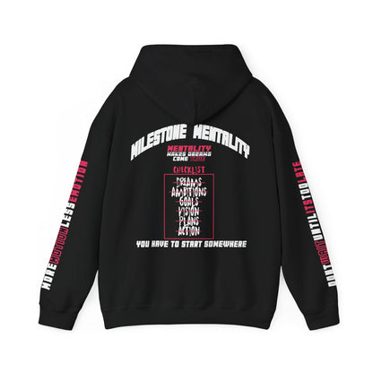 PINK Lettered "Checklist" Heavy Blend™ Hooded Sweatshirt