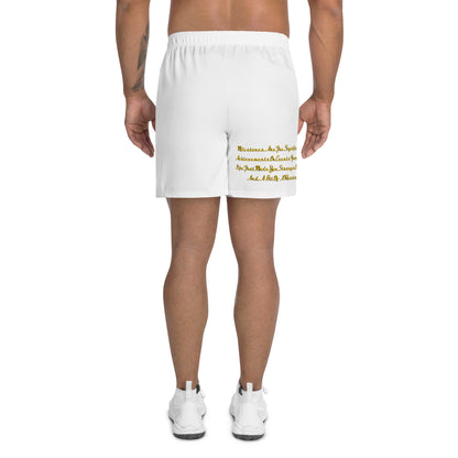Men's White MILESTONE MENTALITY Fire Set Shorts
