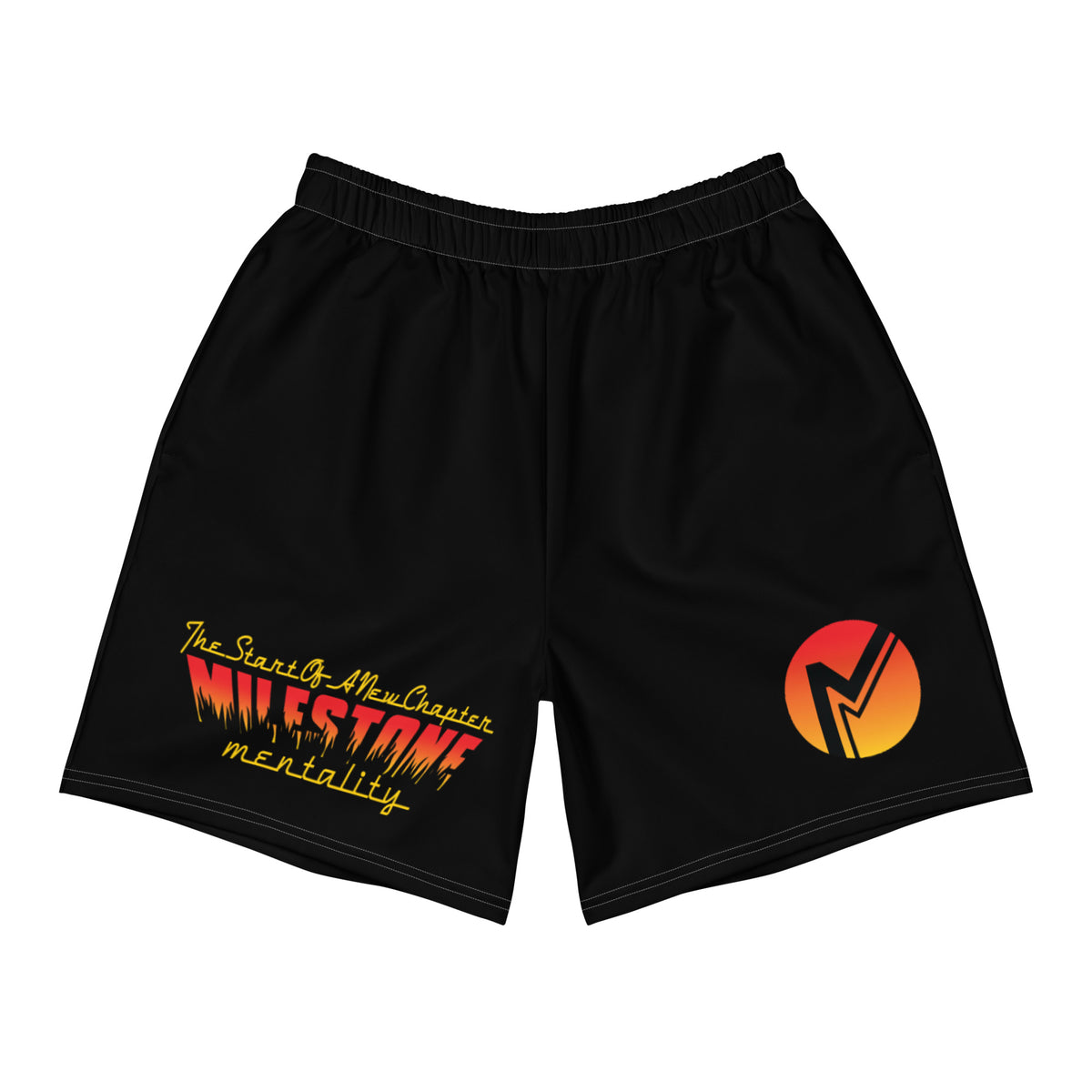 Men's Black MILESTONE MENTALITY Fire Set Shorts