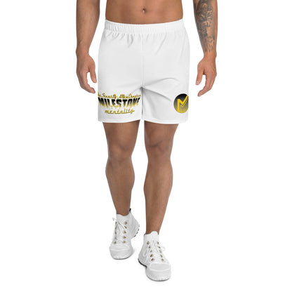 Men's White Dark Fire Set Recycled Athletic Shorts