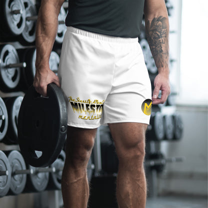 Men's White Dark Fire Set Recycled Athletic Shorts