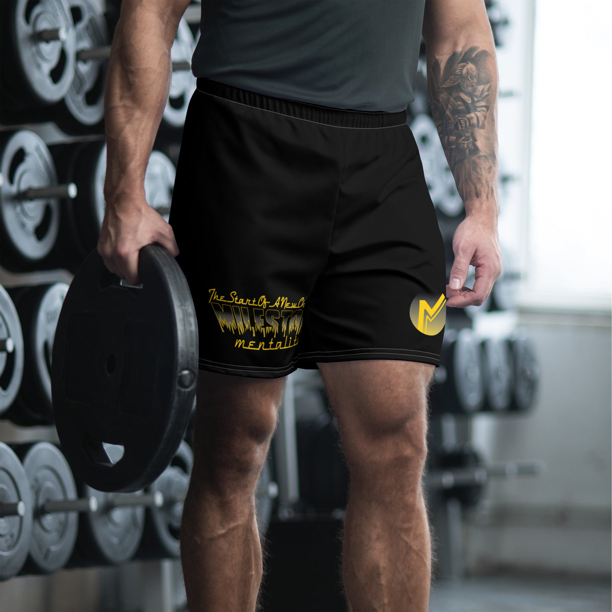 Men's Black Dark Fire Set Recycled Athletic Shorts