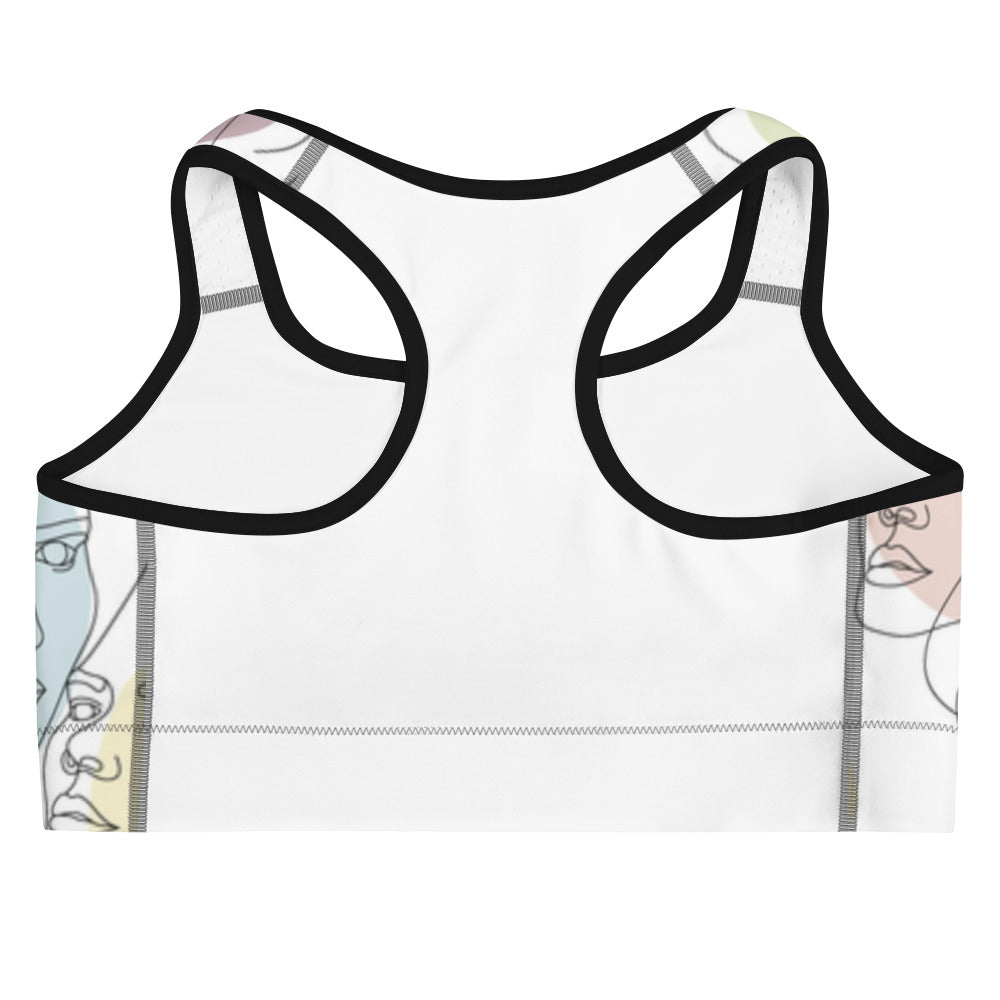 "ONE LINE ART" Sports Bra