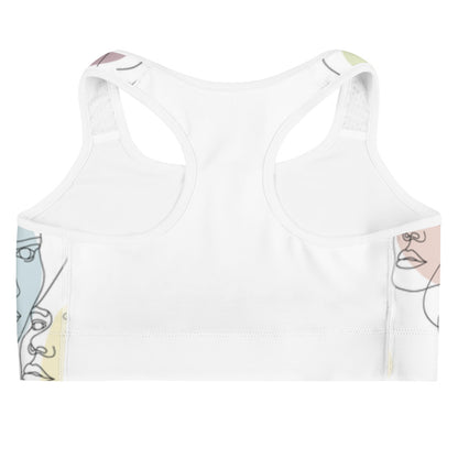 "ONE LINE ART" Sports Bra