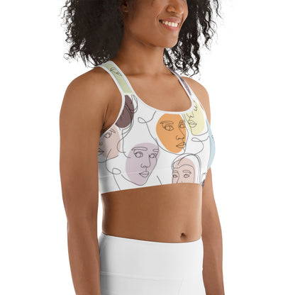 "ONE LINE ART" Sports Bra