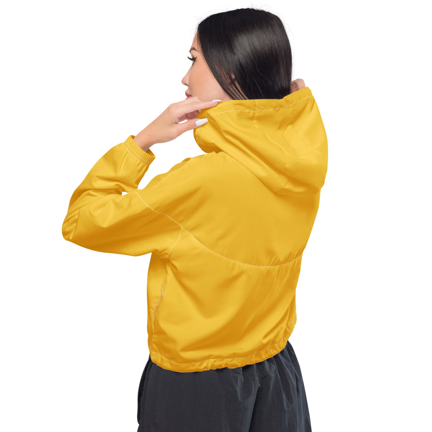 Women’s Yellow MILESTONE MENTALITY Cropped Windbreaker