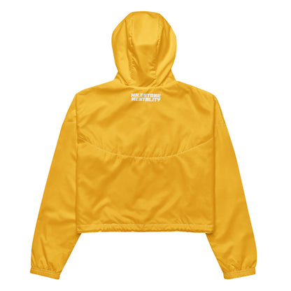 Women’s Yellow MILESTONE MENTALITY Cropped Windbreaker