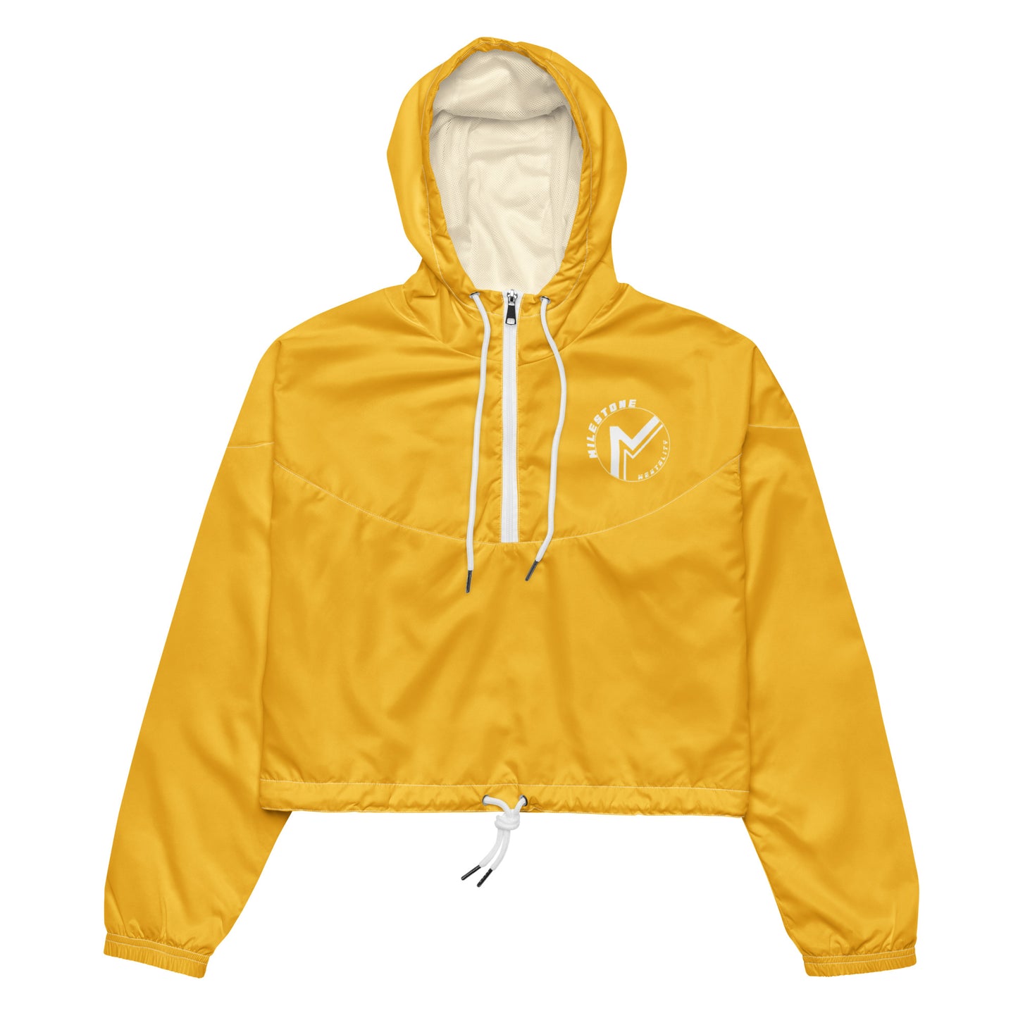 Women’s Yellow MILESTONE MENTALITY Cropped Windbreaker