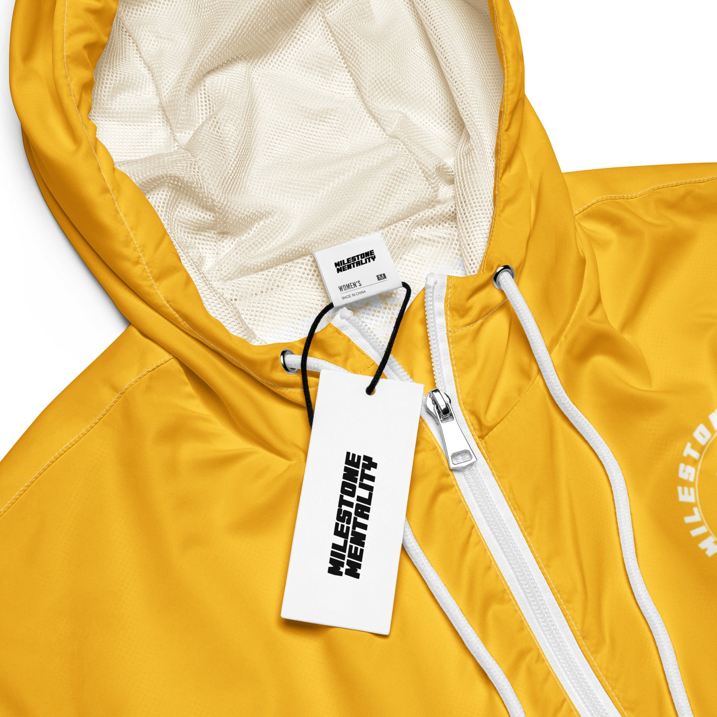 Women’s Yellow MILESTONE MENTALITY Cropped Windbreaker