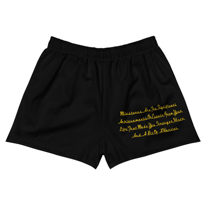 Women’s Black Fire Set Recycled Athletic Shorts