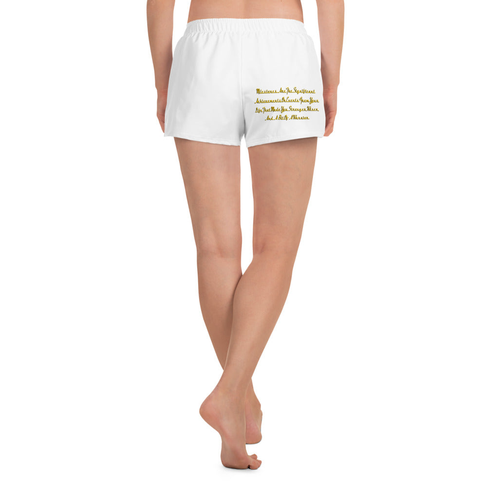 Women’s White Dark Fire Set Recycled Athletic Shorts
