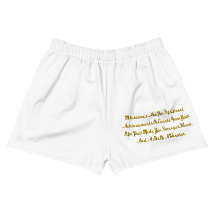 Women’s White Dark Fire Set Recycled Athletic Shorts