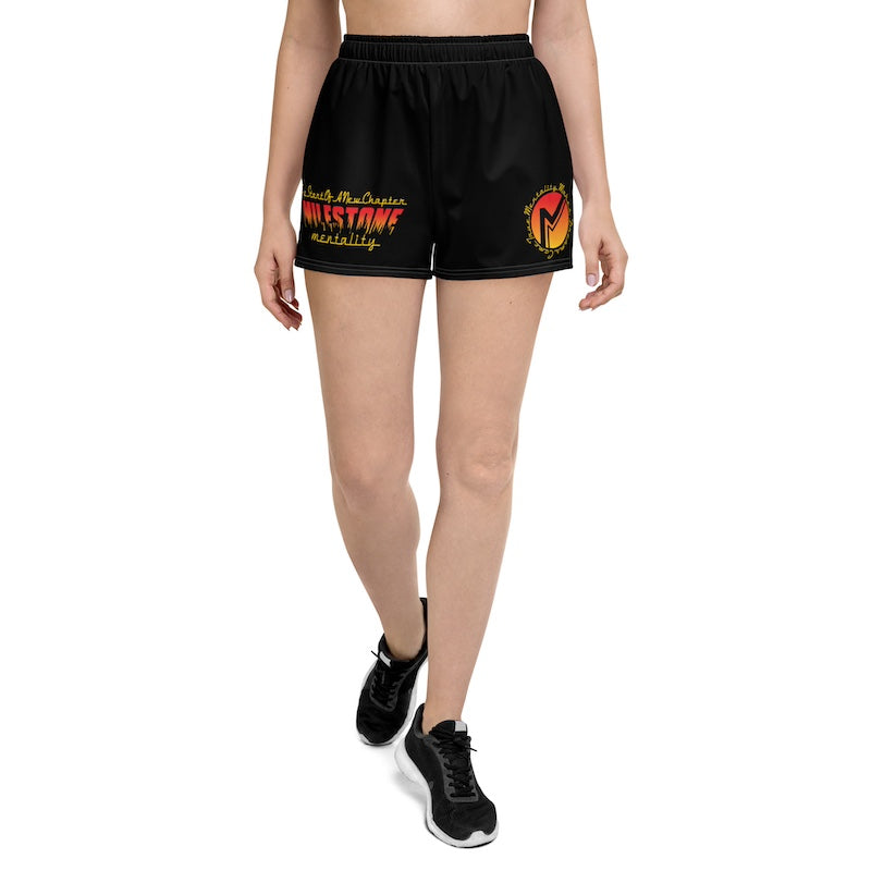 Women’s Black Fire Set Recycled Athletic Shorts