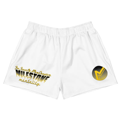 Women’s White Dark Fire Set Recycled Athletic Shorts