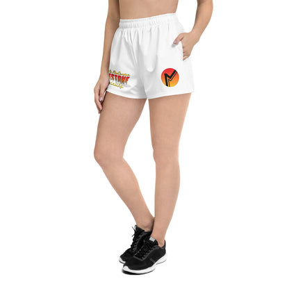 Women’s White Fire Set Recycled Athletic Shorts