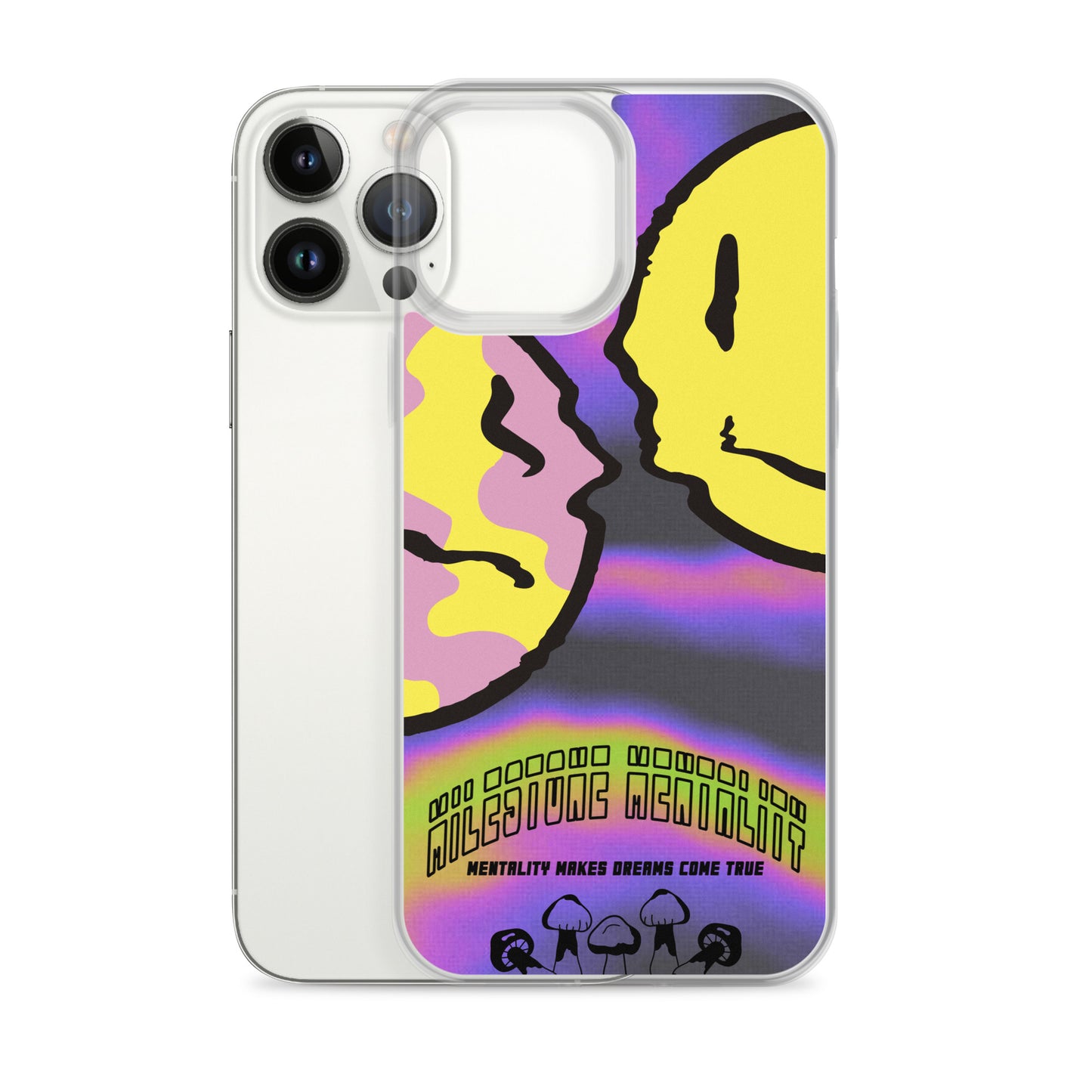 "Trippy Face" Clear Case