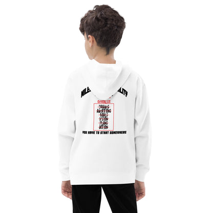 Youth MILESTONE MENTALITY "Checklist" Fleece Hoodie