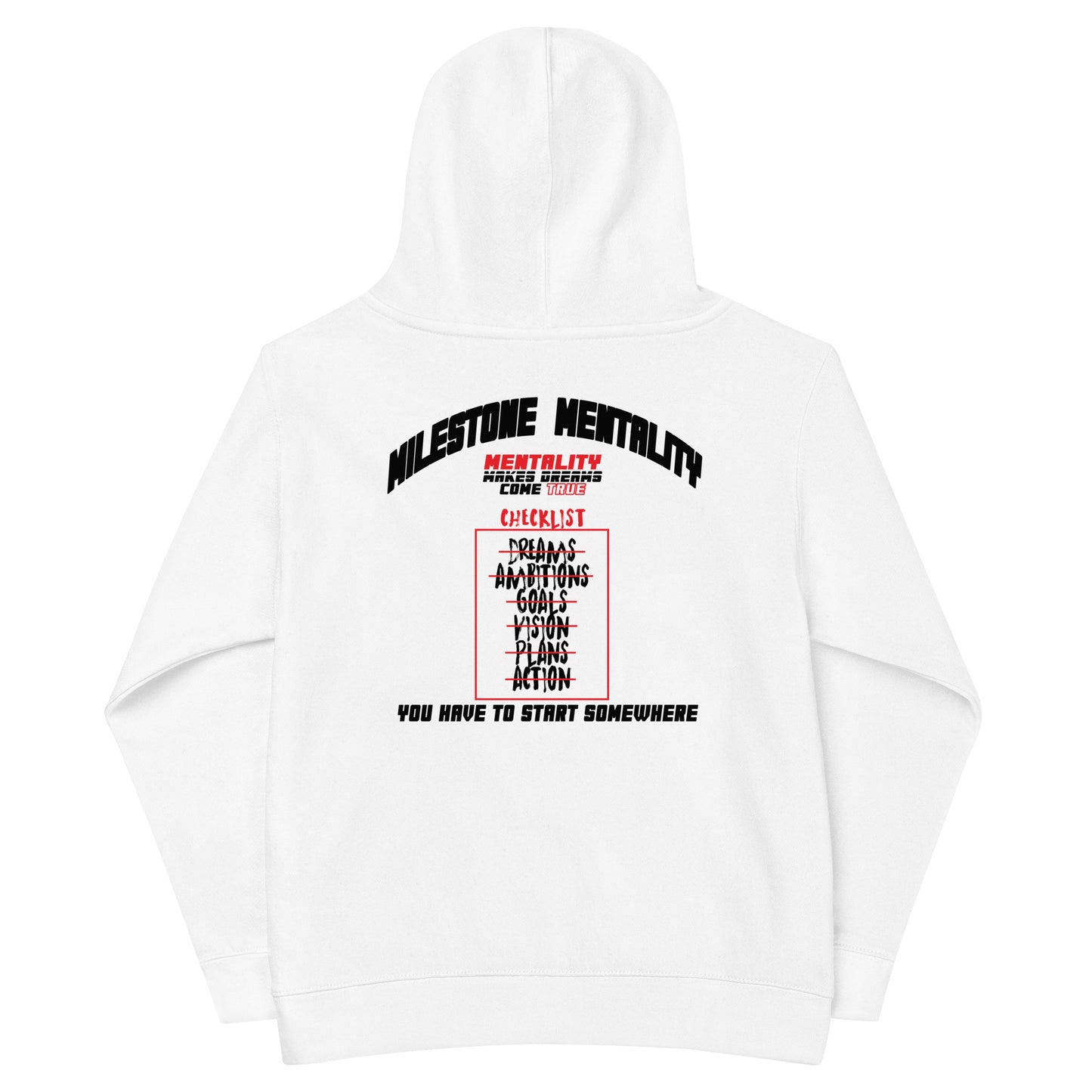 Youth MILESTONE MENTALITY "Checklist" Fleece Hoodie