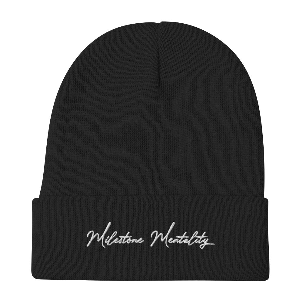 MILESTONE MENTALITY Embroidered Beanie