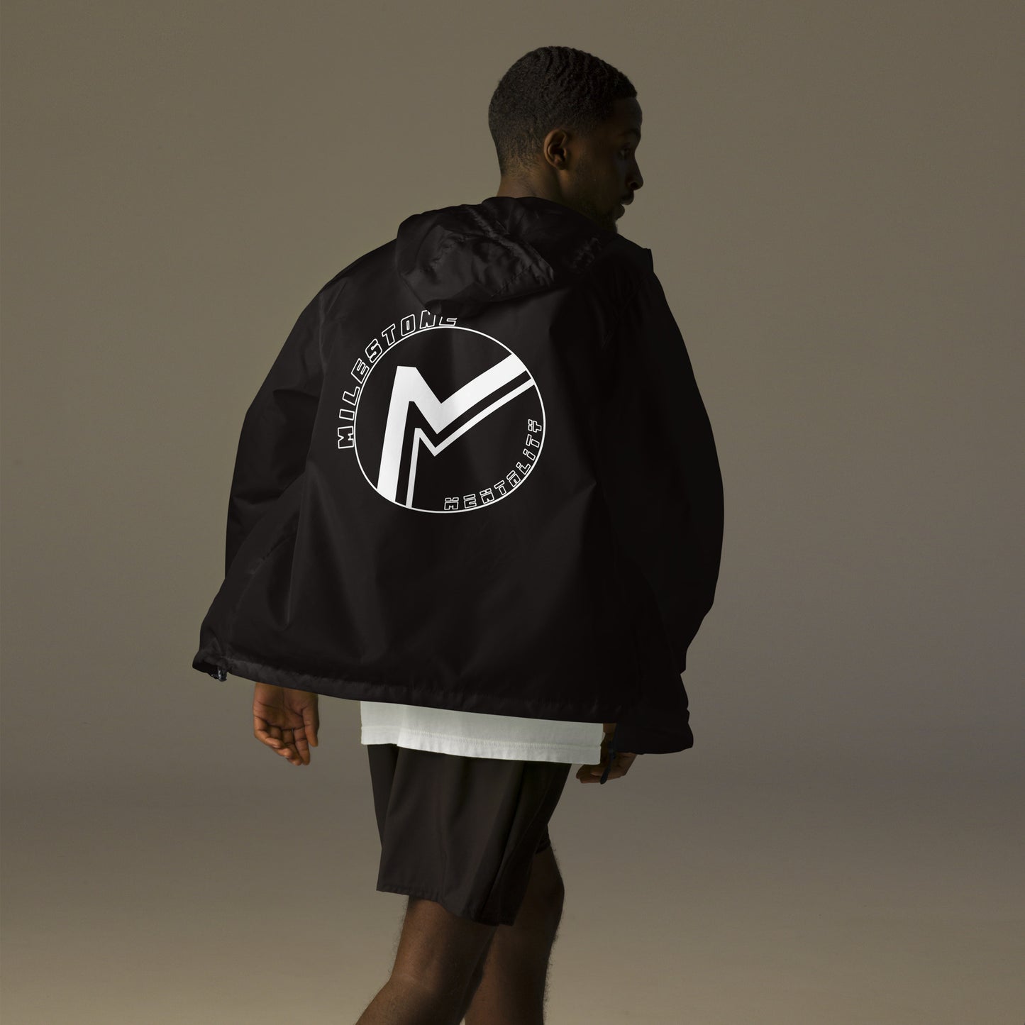 MILESTONE MENTALITY Lightweight Zip-Up Windbreaker