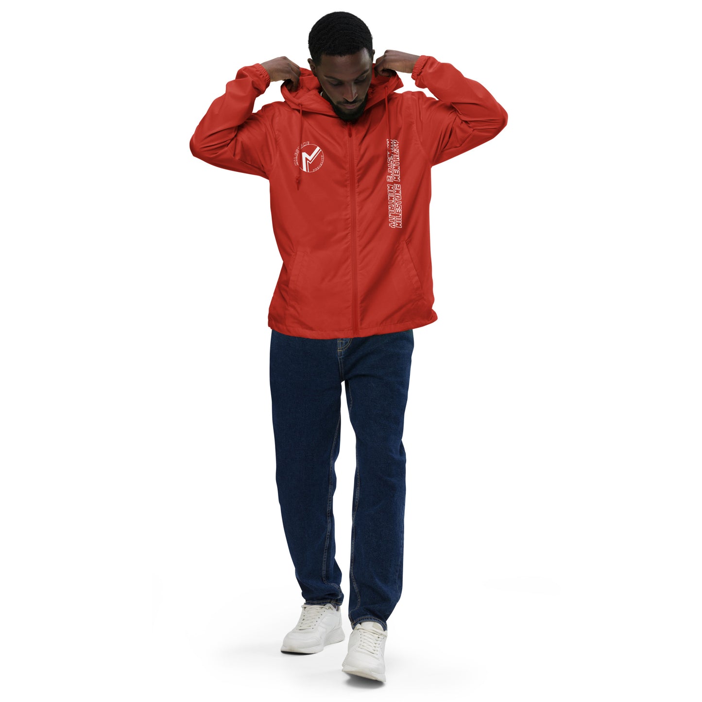 MILESTONE MENTALITY Lightweight Zip-Up Windbreaker